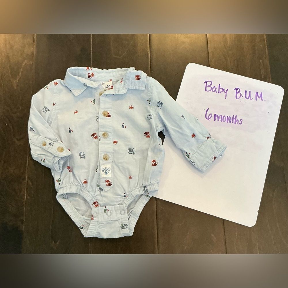 Baby B.U.M. Light Blue Shirt with Fun Prints
